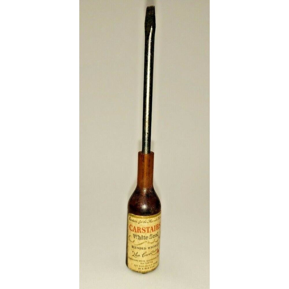 Vintage advertising pocket screwdriver carstairs whiskey new york 3.75" long